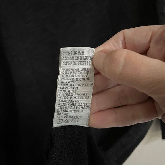 Standard James Perse Black Sweatshirt Shift Dress women’s S Raglan Pull on - Picture 6 of 6